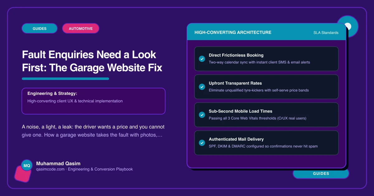 Fault Enquiries Need a Look First: The Garage Website Fix
