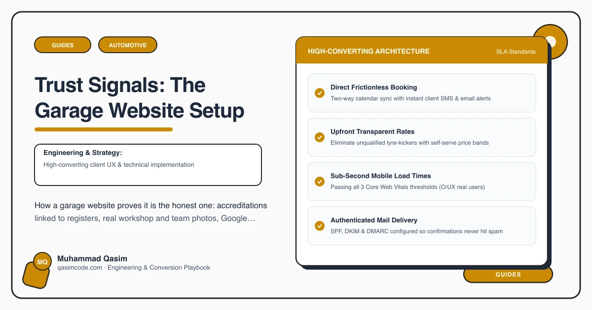 Trust Signals: The Garage Website Setup