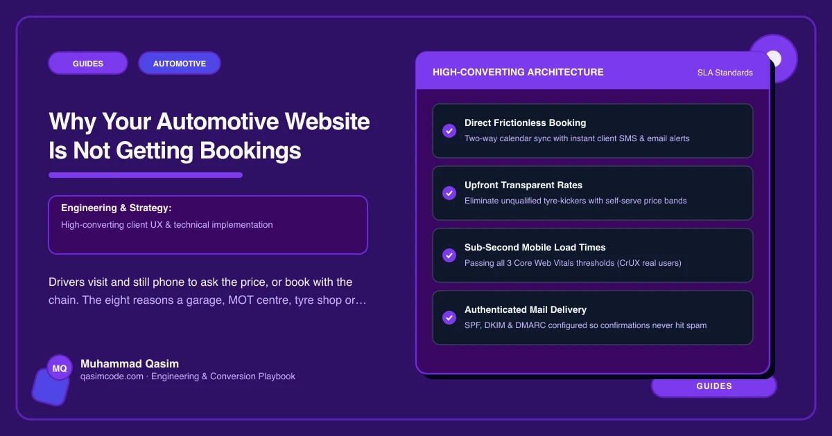 Why Your Automotive Website Is Not Getting Bookings