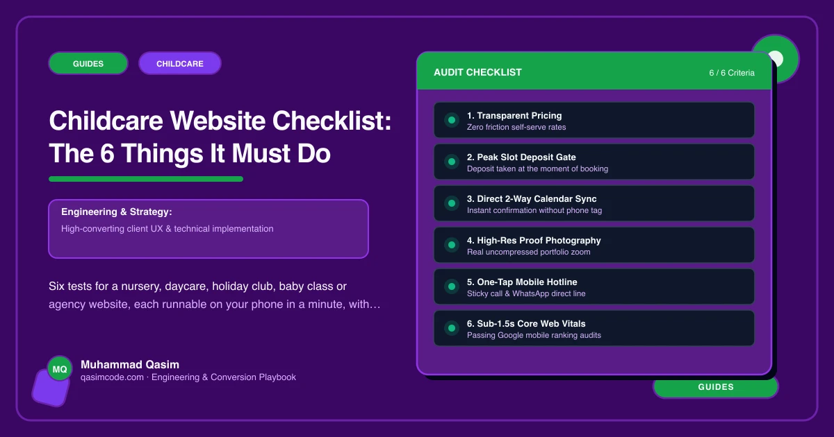 Childcare Website Checklist: The 6 Things It Must Do