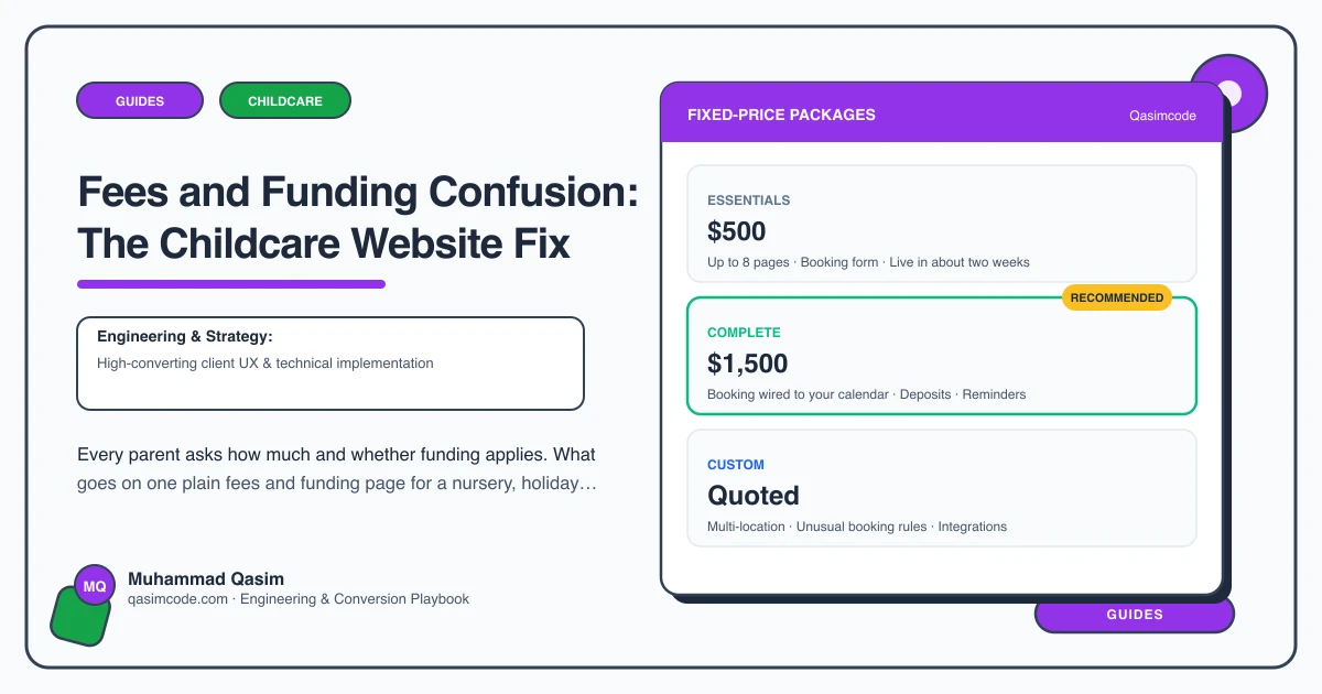 Fees and Funding Confusion: The Childcare Website Fix