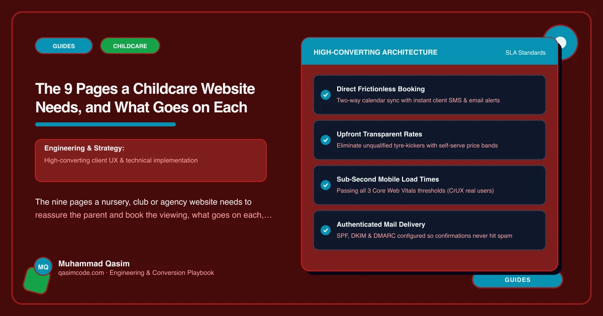 The 9 Pages a Childcare Website Needs, and What Goes on Each