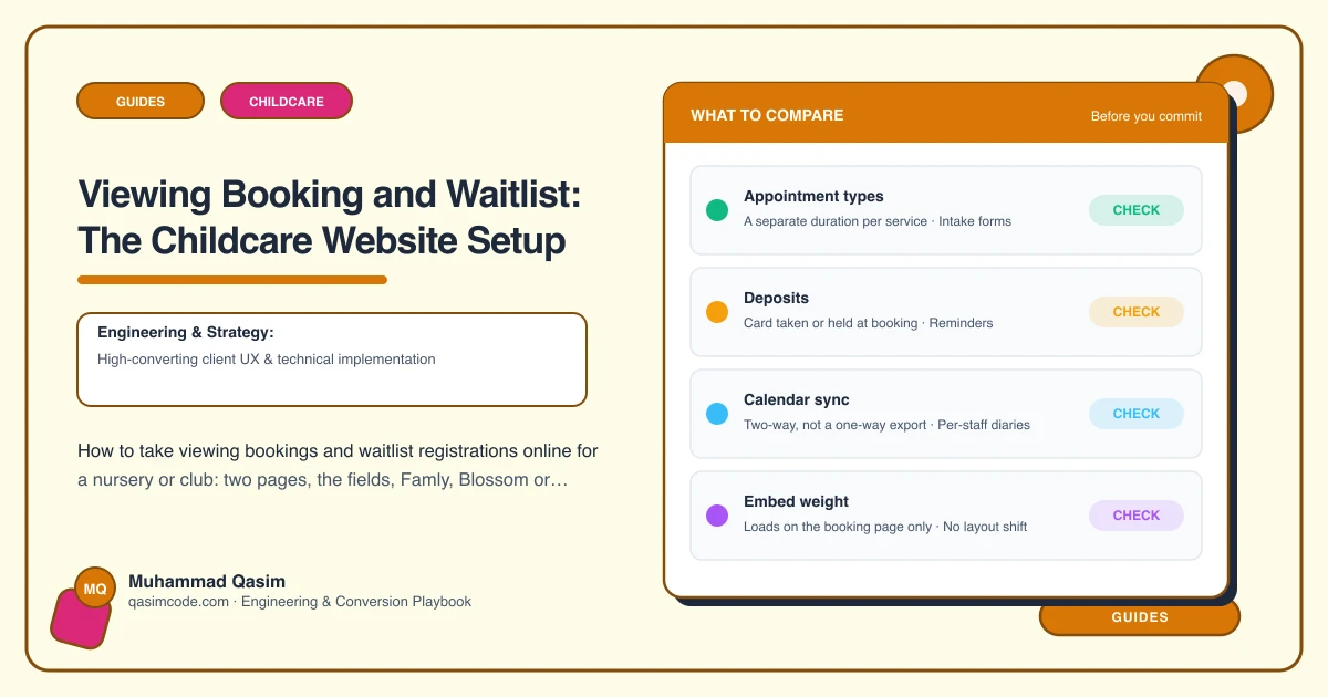 Viewing Booking and Waitlist: The Childcare Website Setup