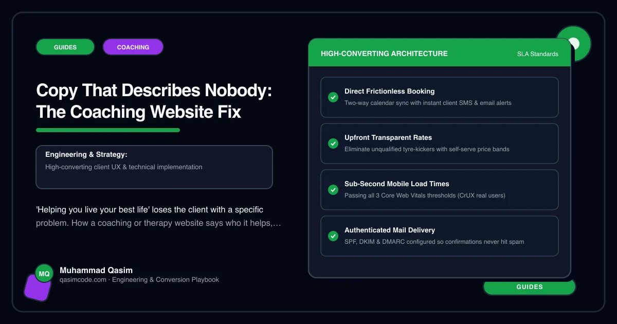 Copy That Describes Nobody: The Coaching Website Fix