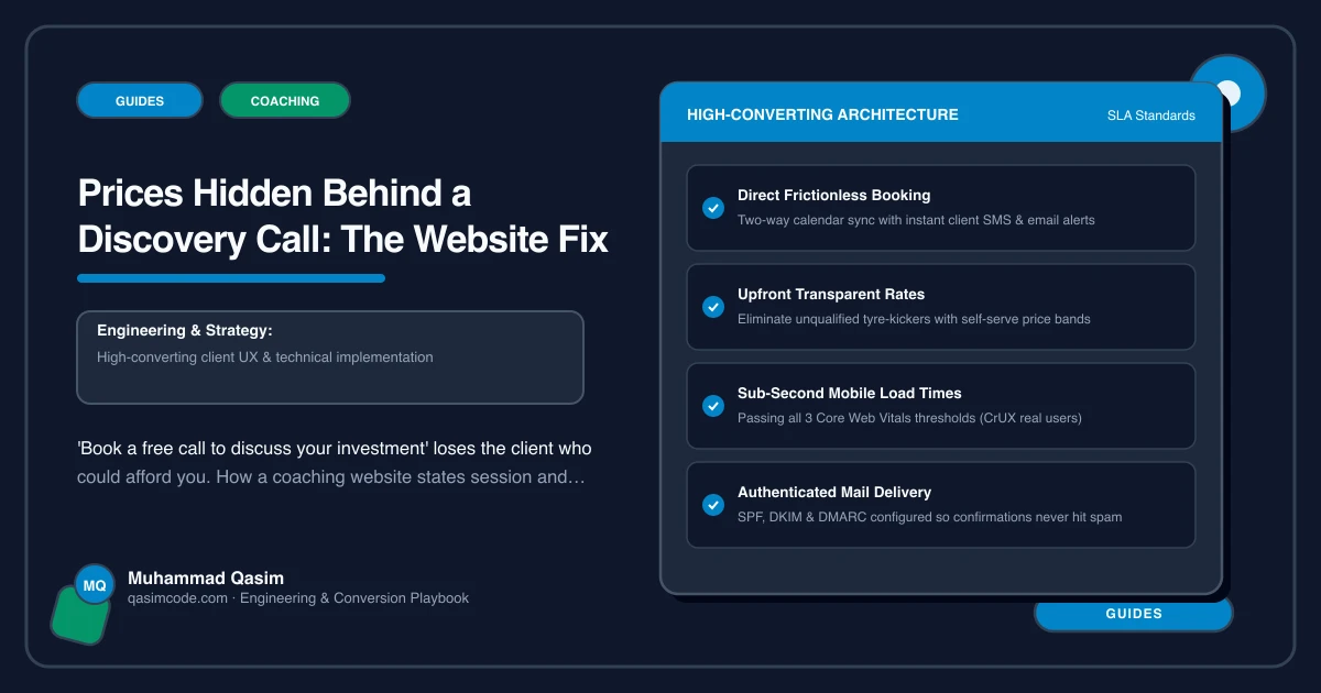 Prices Hidden Behind a Discovery Call: The Website Fix