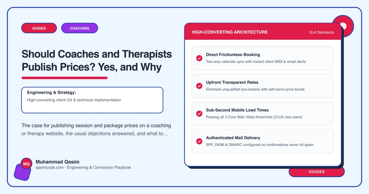 Should Coaches and Therapists Publish Prices? Yes, and Why