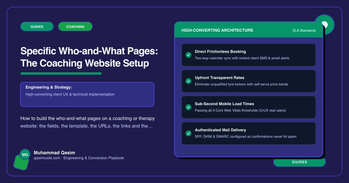 Specific Who-and-What Pages: The Coaching Website Setup