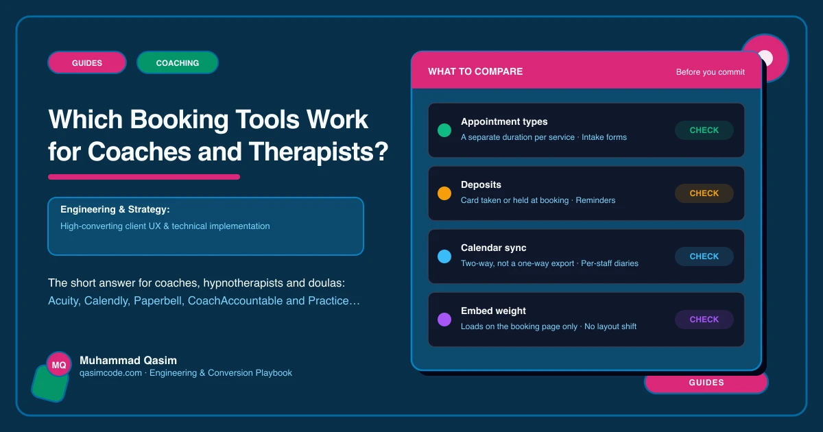 Which Booking Tools Work for Coaches and Therapists?