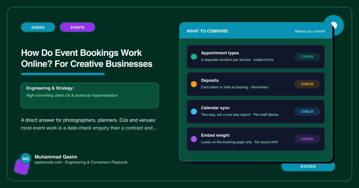 How Do Event Bookings Work Online? For Creative Businesses