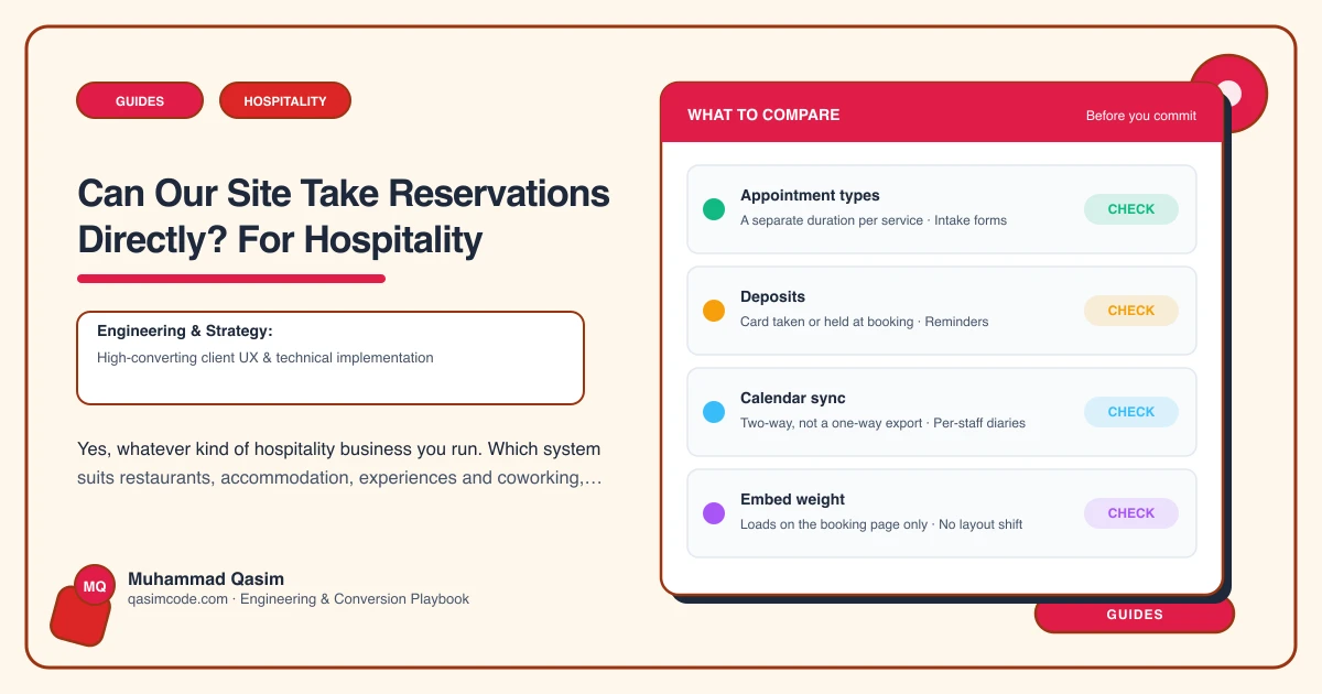 Can Our Site Take Reservations Directly? For Hospitality