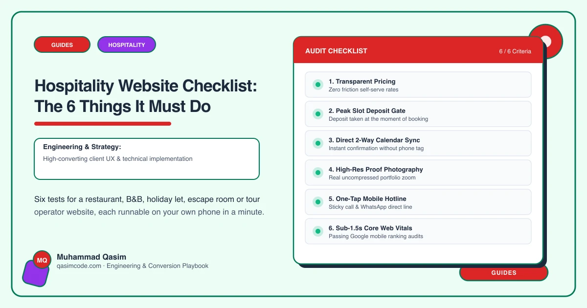 Hospitality Website Checklist: The 6 Things It Must Do