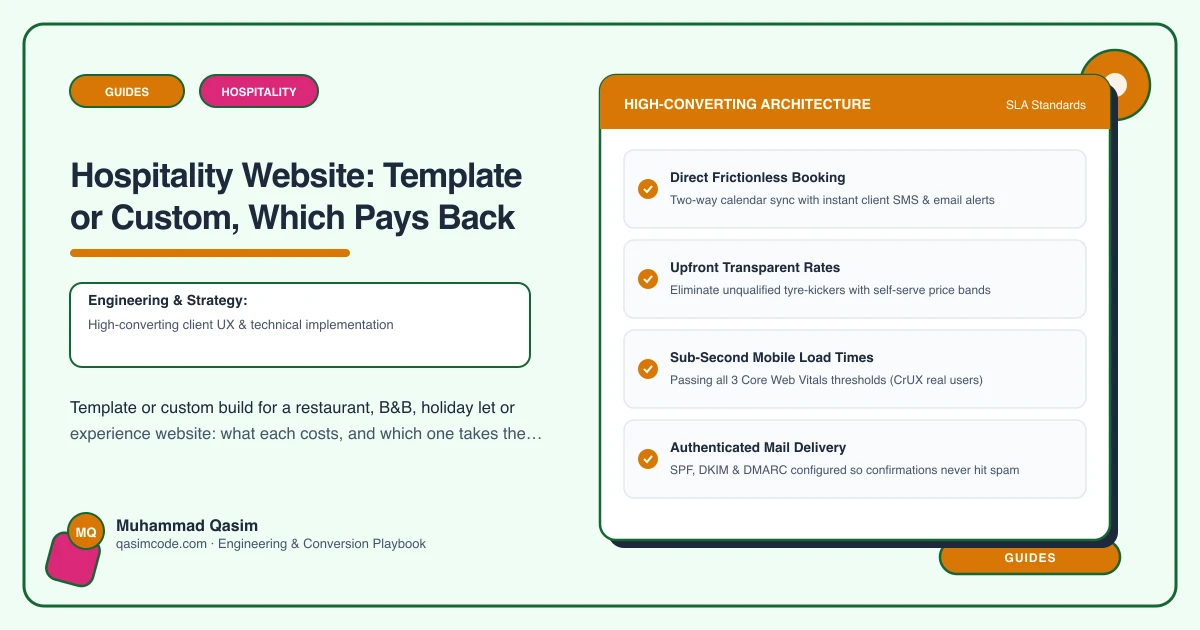 Hospitality Website: Template or Custom, Which Pays Back