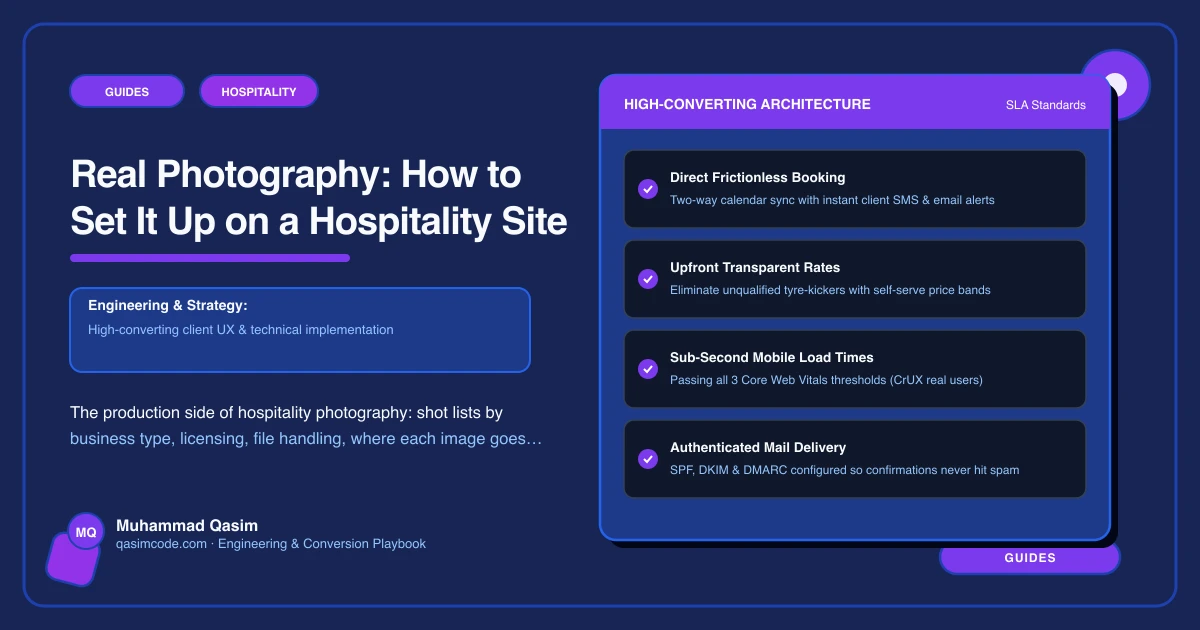 Real Photography: How to Set It Up on a Hospitality Site