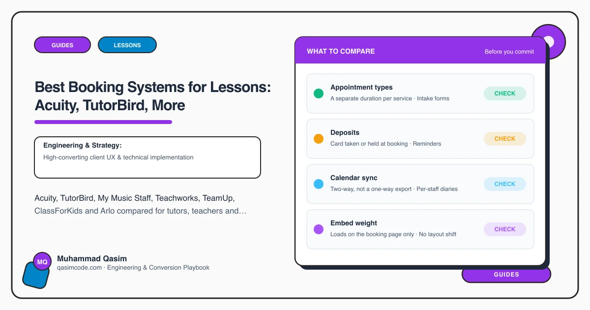 Best Booking Systems for Lessons: Acuity, TutorBird, More