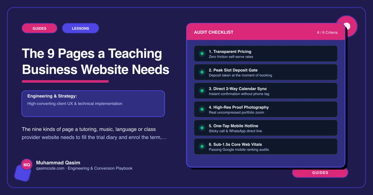 The 9 Pages a Teaching Business Website Needs