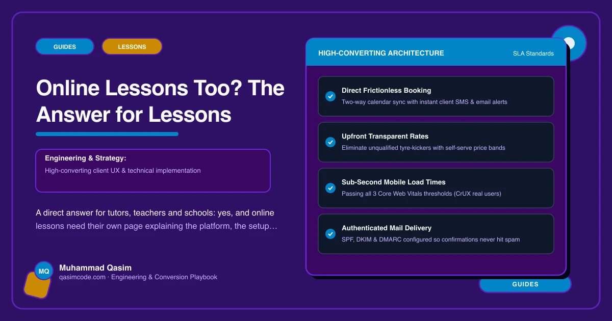 Online Lessons Too? The Answer for Lessons