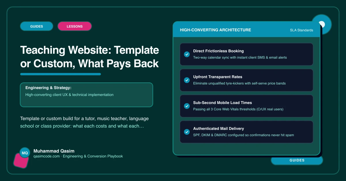 Teaching Website: Template or Custom, What Pays Back