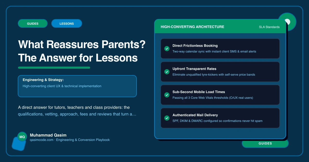What Reassures Parents? The Answer for Lessons