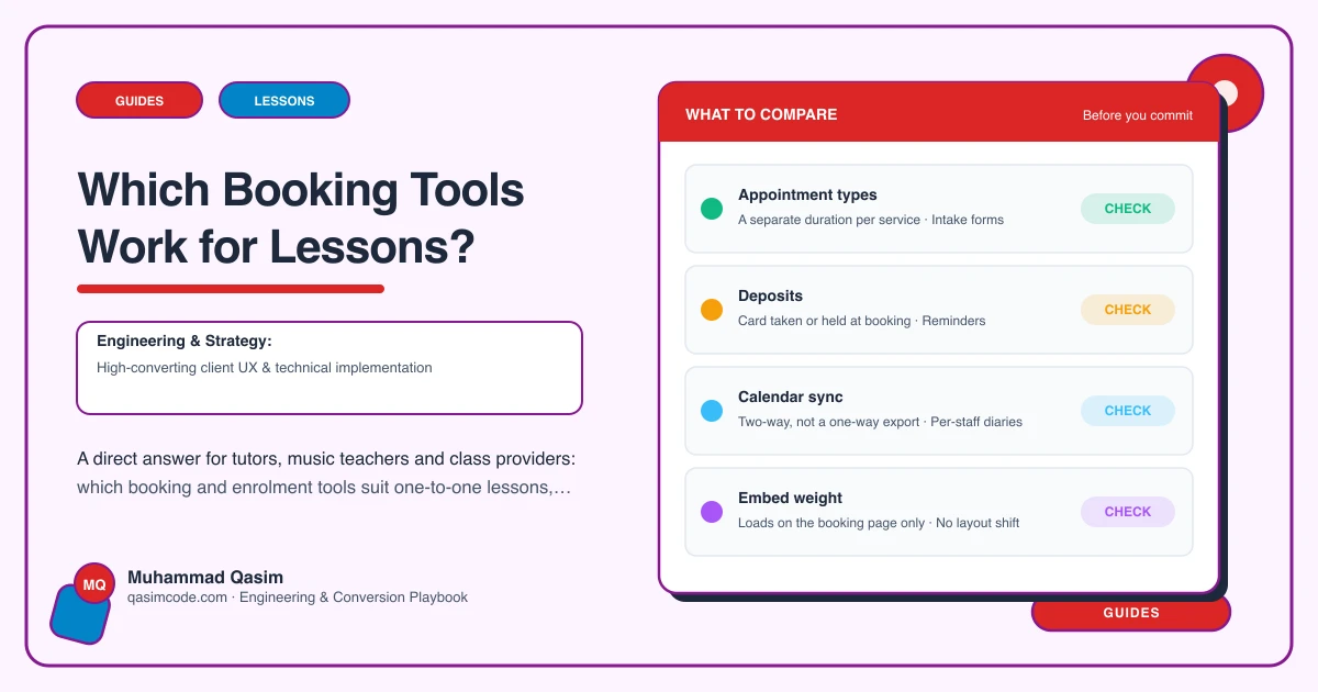 Which Booking Tools Work for Lessons?