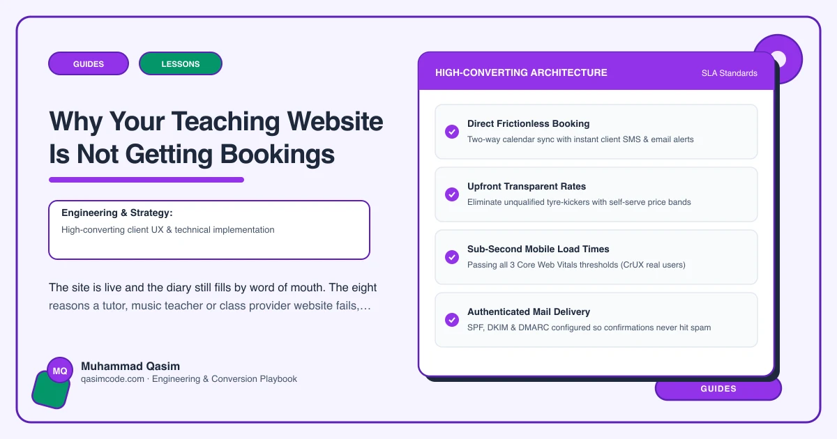 Why Your Teaching Website Is Not Getting Bookings