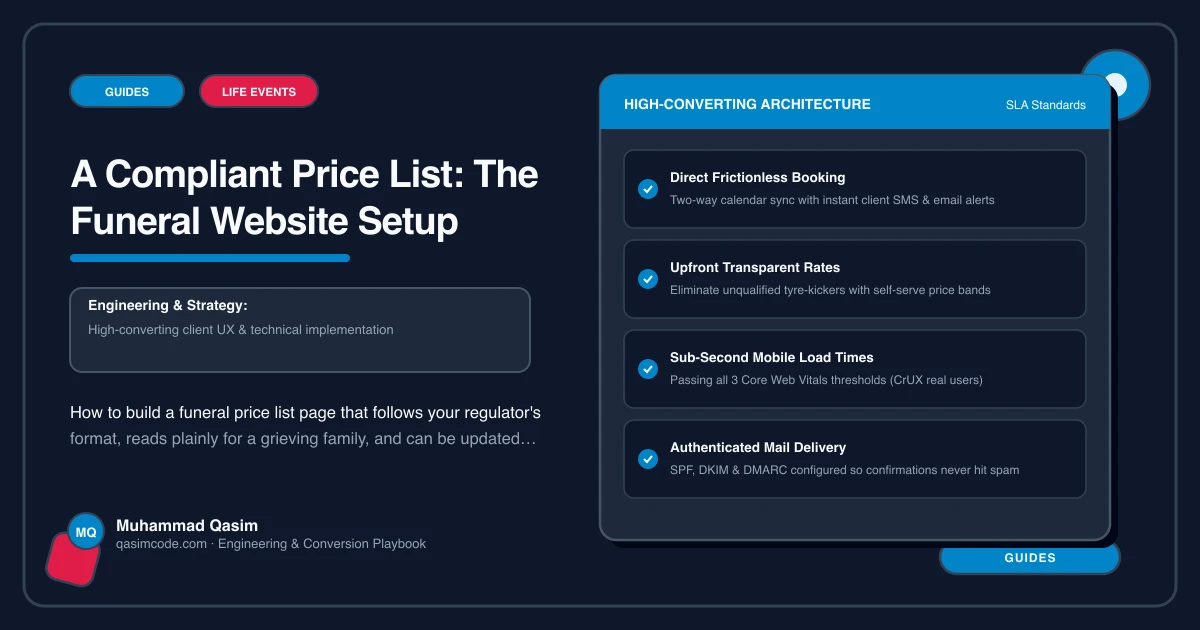 A Compliant Price List: The Funeral Website Setup