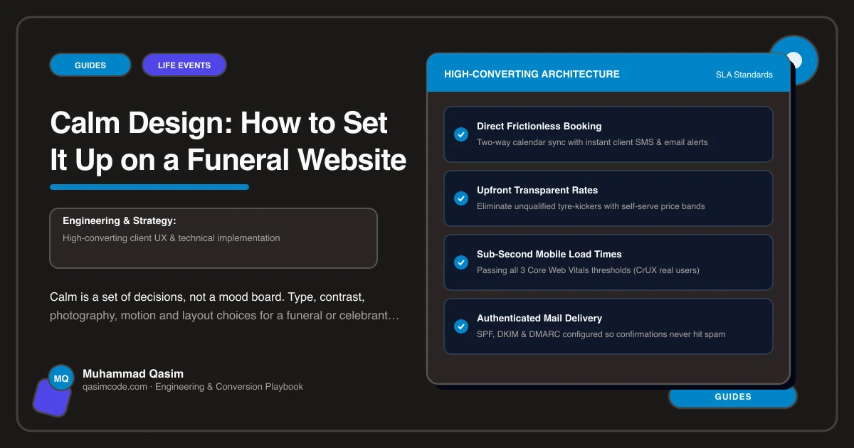 Calm Design: How to Set It Up on a Funeral Website