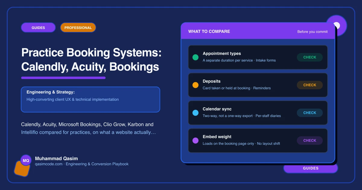 Practice Booking Systems: Calendly, Acuity, Bookings