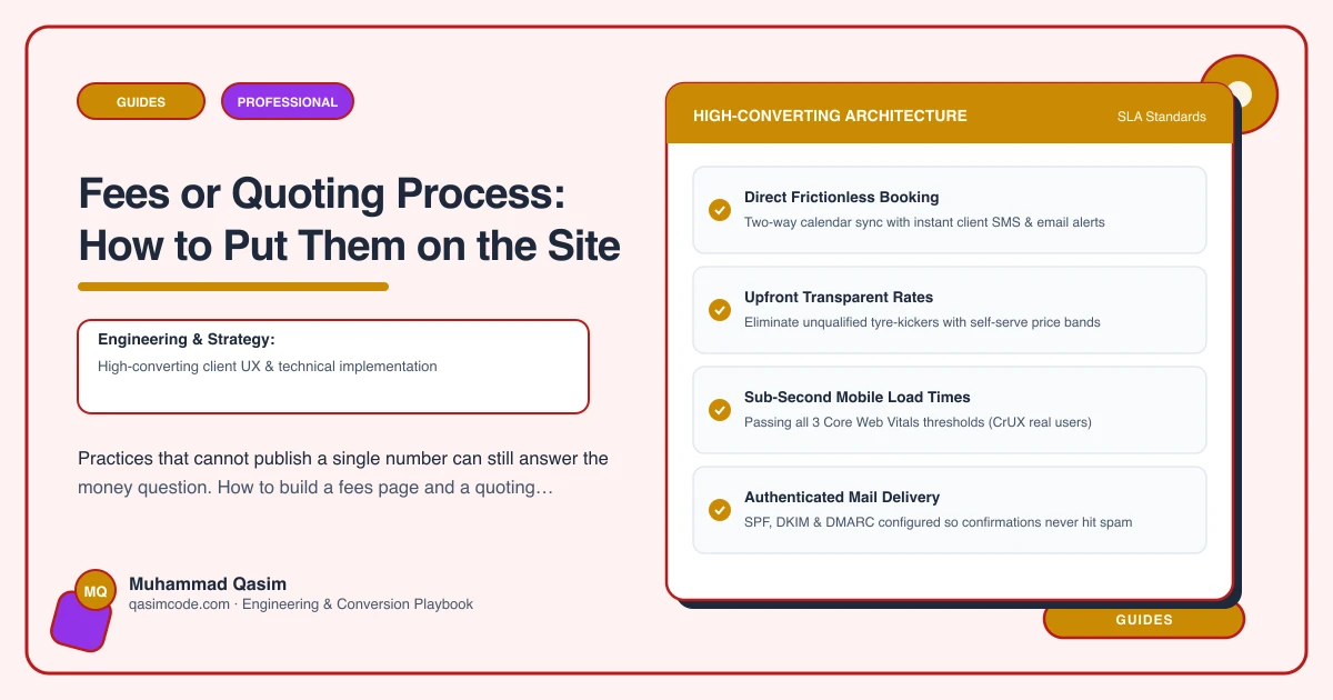 Fees or Quoting Process: How to Put Them on the Site