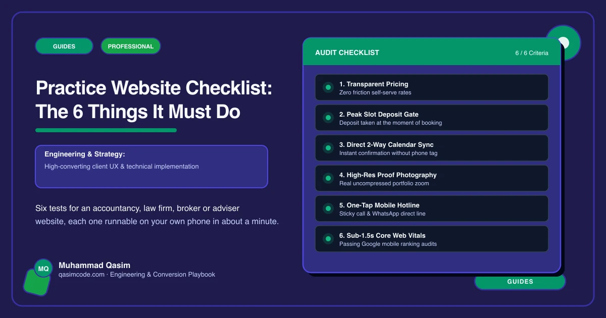 Practice Website Checklist: The 6 Things It Must Do