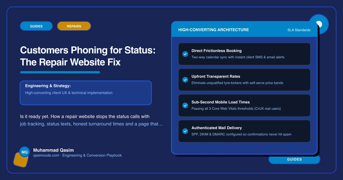 Customers Phoning for Status: The Repair Website Fix