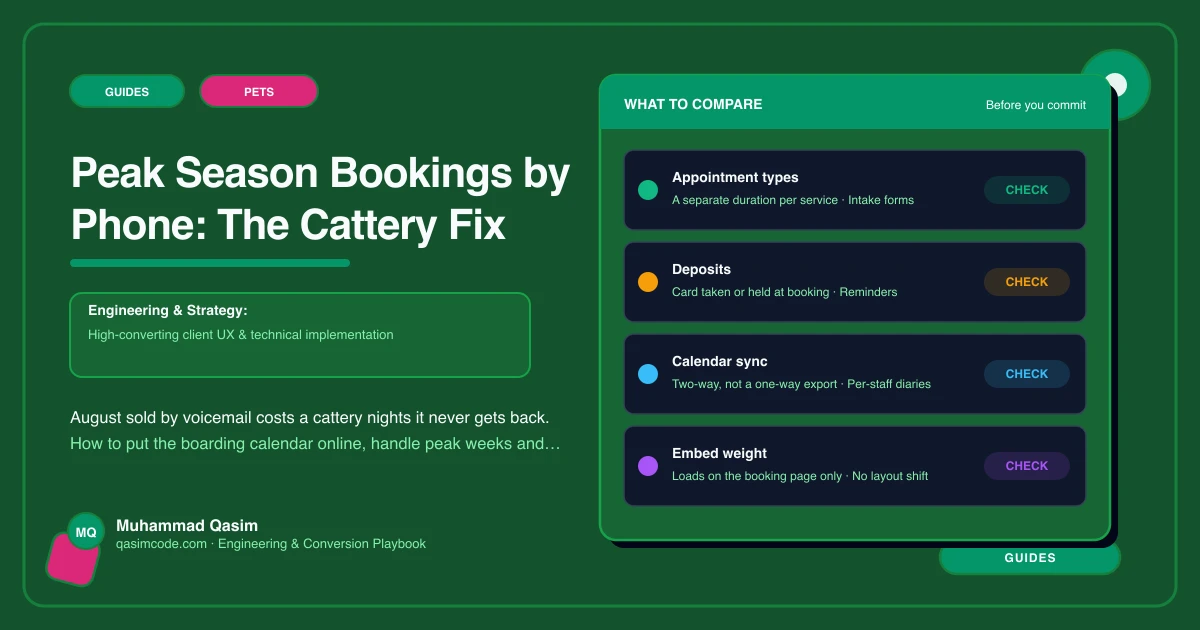 Peak Season Bookings by Phone: The Cattery Fix