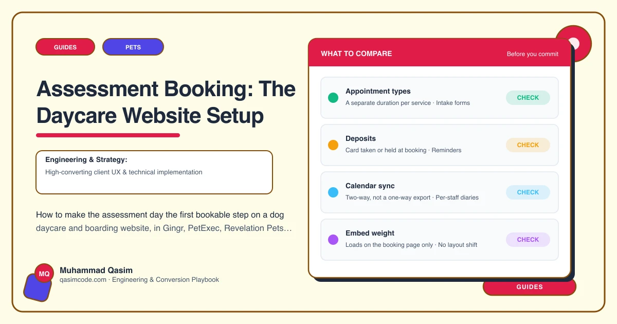 Assessment Booking: The Daycare Website Setup