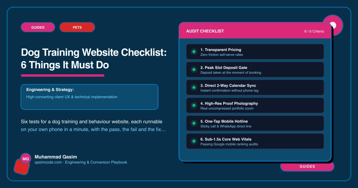 Dog Training Website Checklist: 6 Things It Must Do