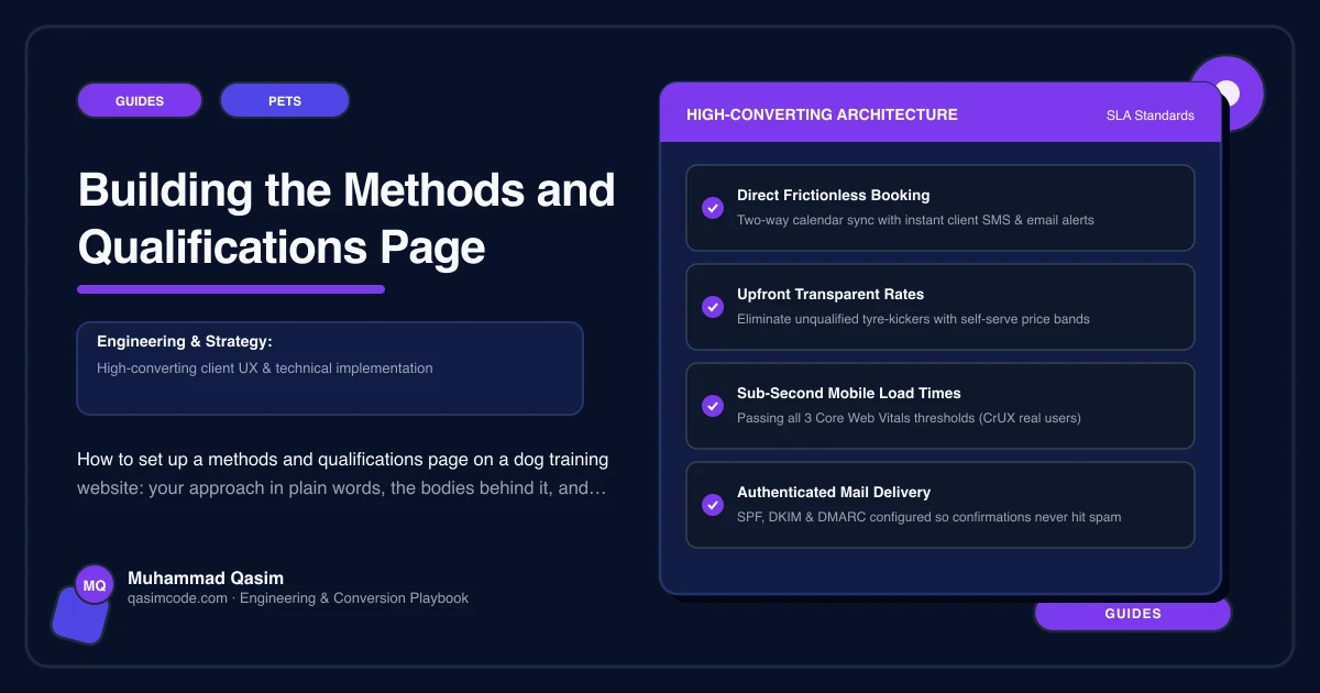 Building the Methods and Qualifications Page