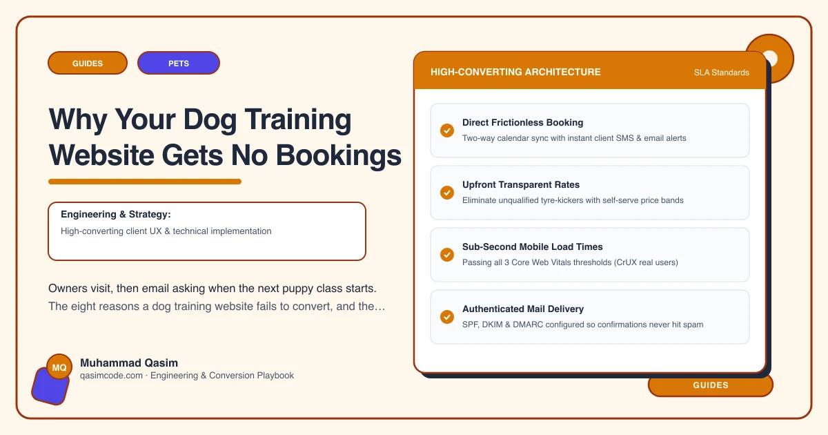 Why Your Dog Training Website Gets No Bookings