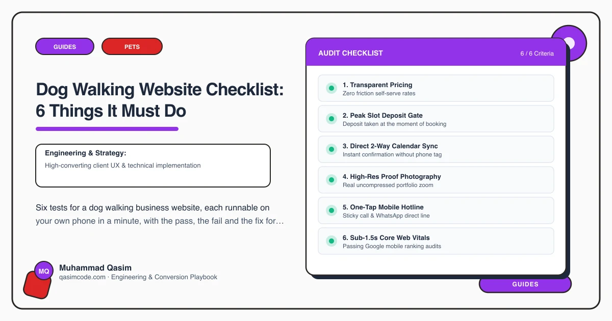 Dog Walking Website Checklist: 6 Things It Must Do