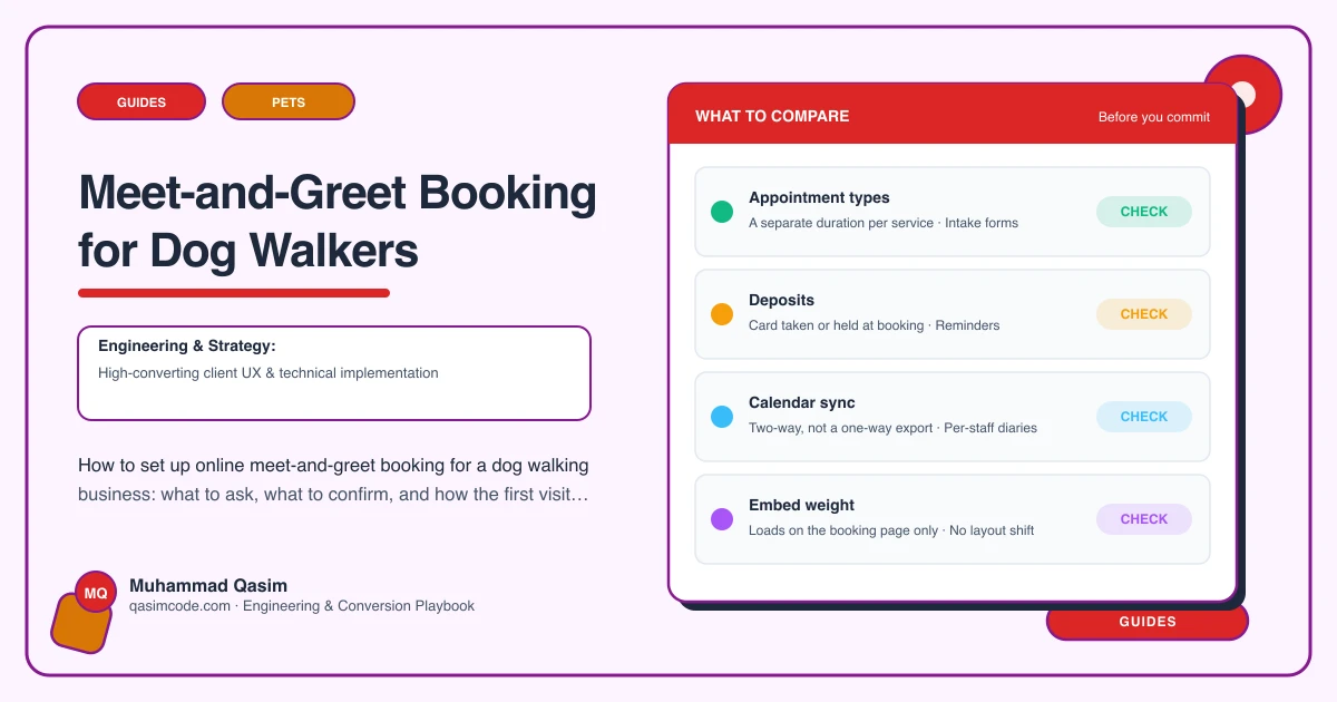 Meet-and-Greet Booking for Dog Walkers