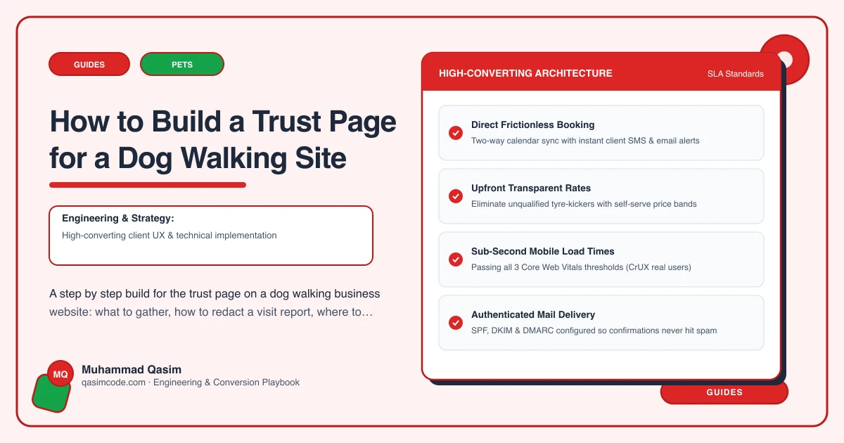 How to Build a Trust Page for a Dog Walking Site