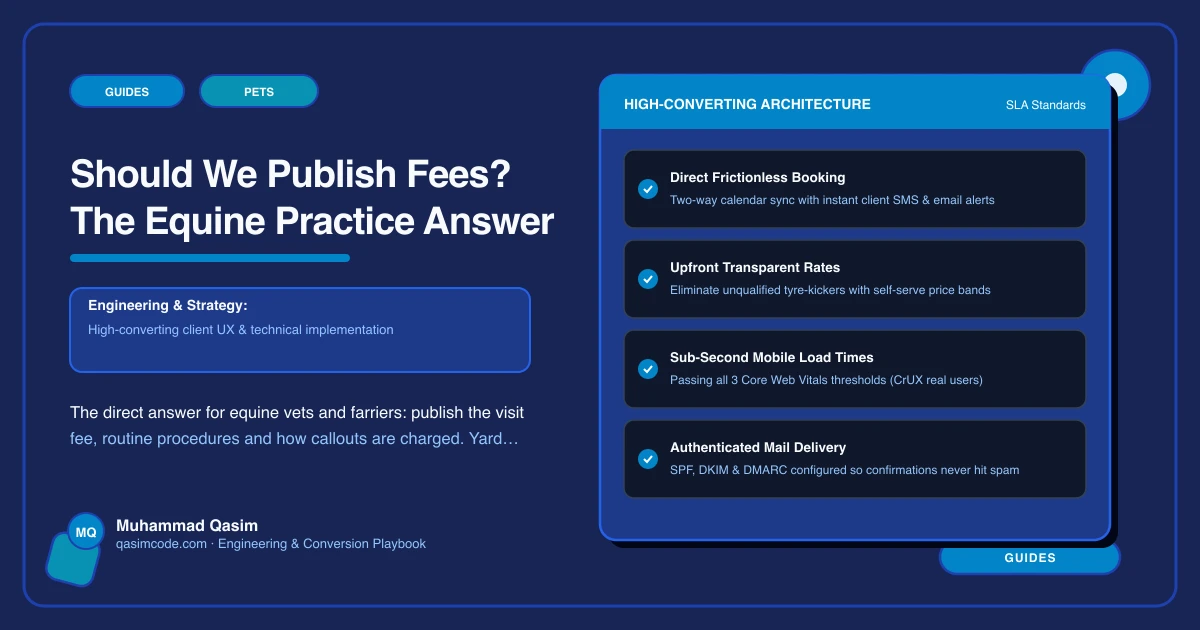 Should We Publish Fees? The Equine Practice Answer