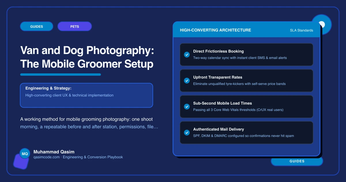 Van and Dog Photography: The Mobile Groomer Setup