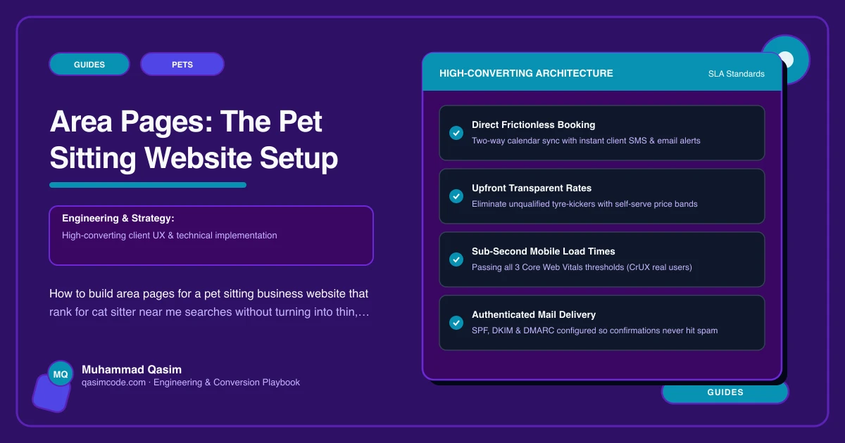 Area Pages: The Pet Sitting Website Setup