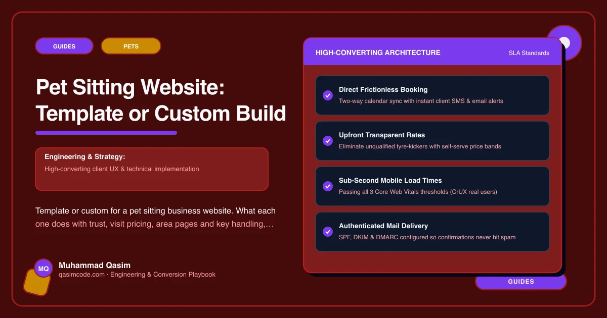 Pet Sitting Website: Template or Custom Build