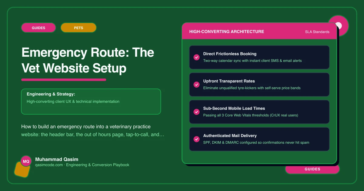 Emergency Route: The Vet Website Setup