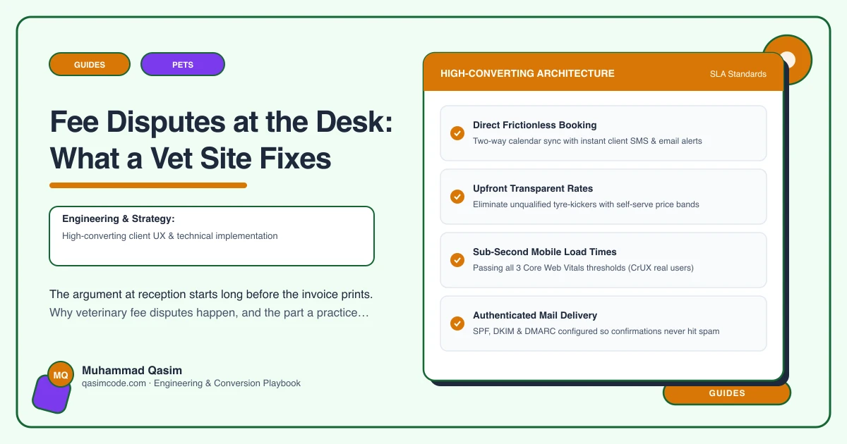 Fee Disputes at the Desk: What a Vet Site Fixes