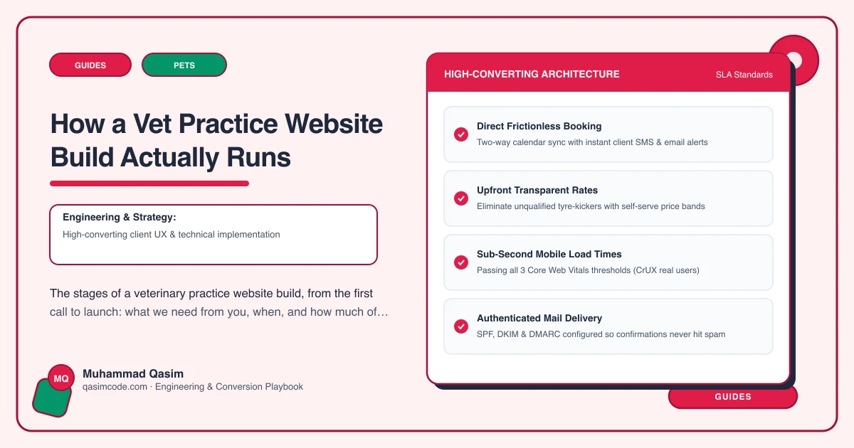 How a Vet Practice Website Build Actually Runs