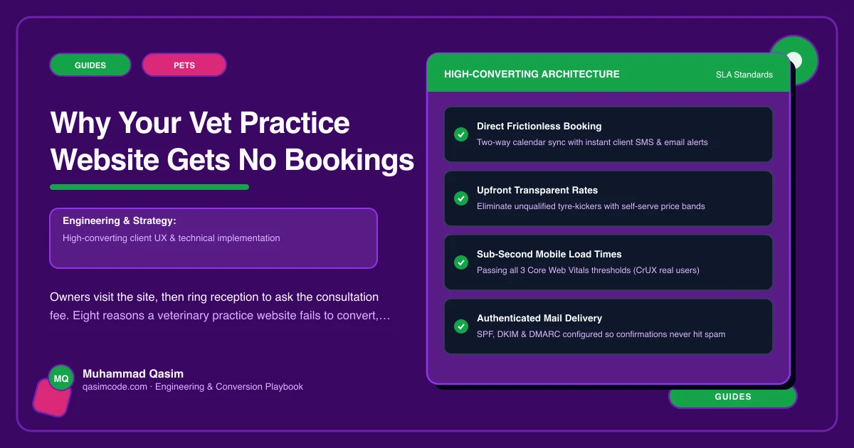 Why Your Vet Practice Website Gets No Bookings