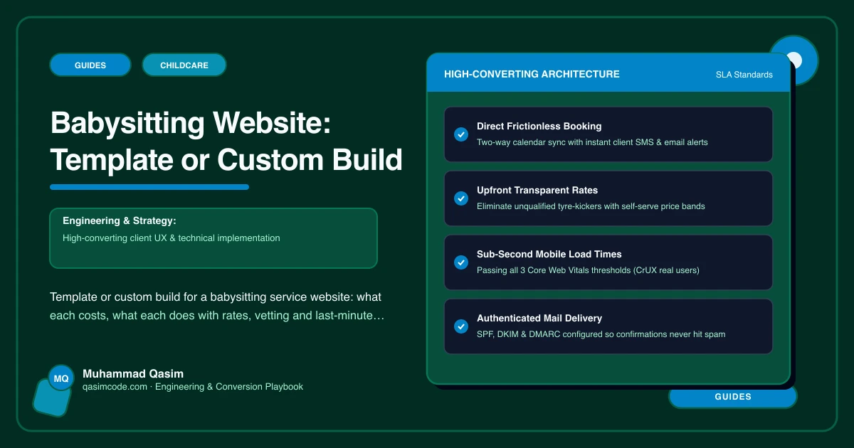 Babysitting Website: Template or Custom Build