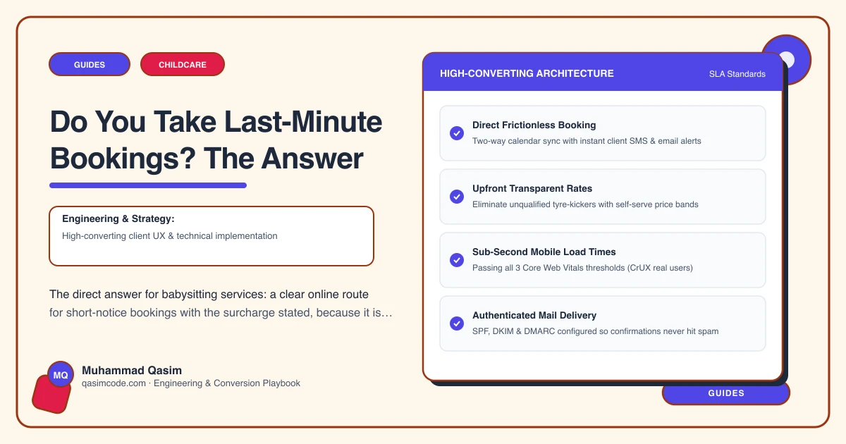 Do You Take Last-Minute Bookings? The Answer