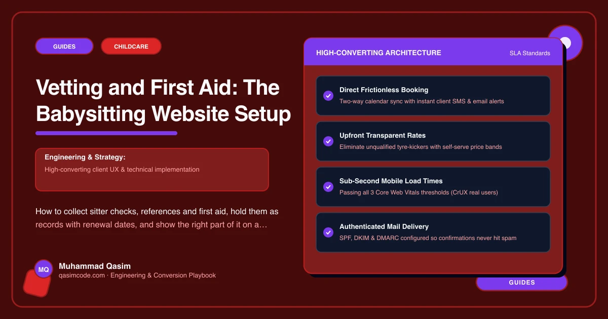 Vetting and First Aid: The Babysitting Website Setup