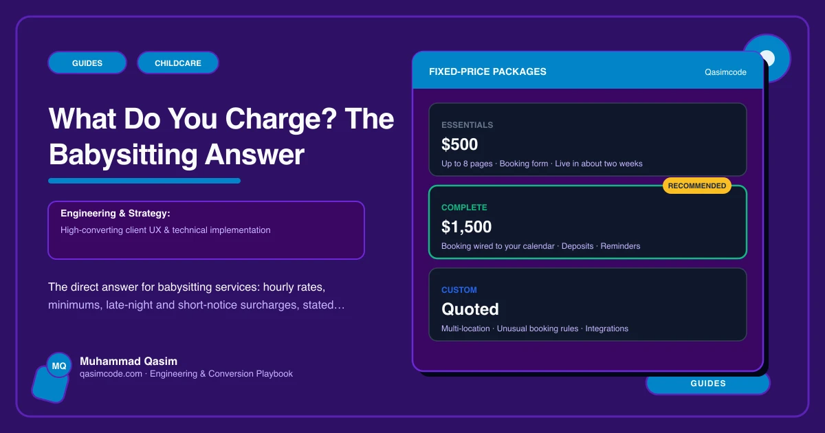 What Do You Charge? The Babysitting Answer